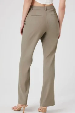 High-Rise Straight-Leg Trousers