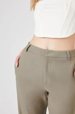 High-Rise Straight-Leg Trousers