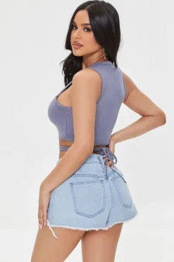 Honey Graphic Wraparound Crop Top