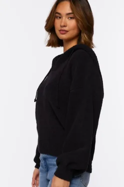 Hooded Drop-Sleeve Sweater