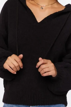 Hooded Drop-Sleeve Sweater