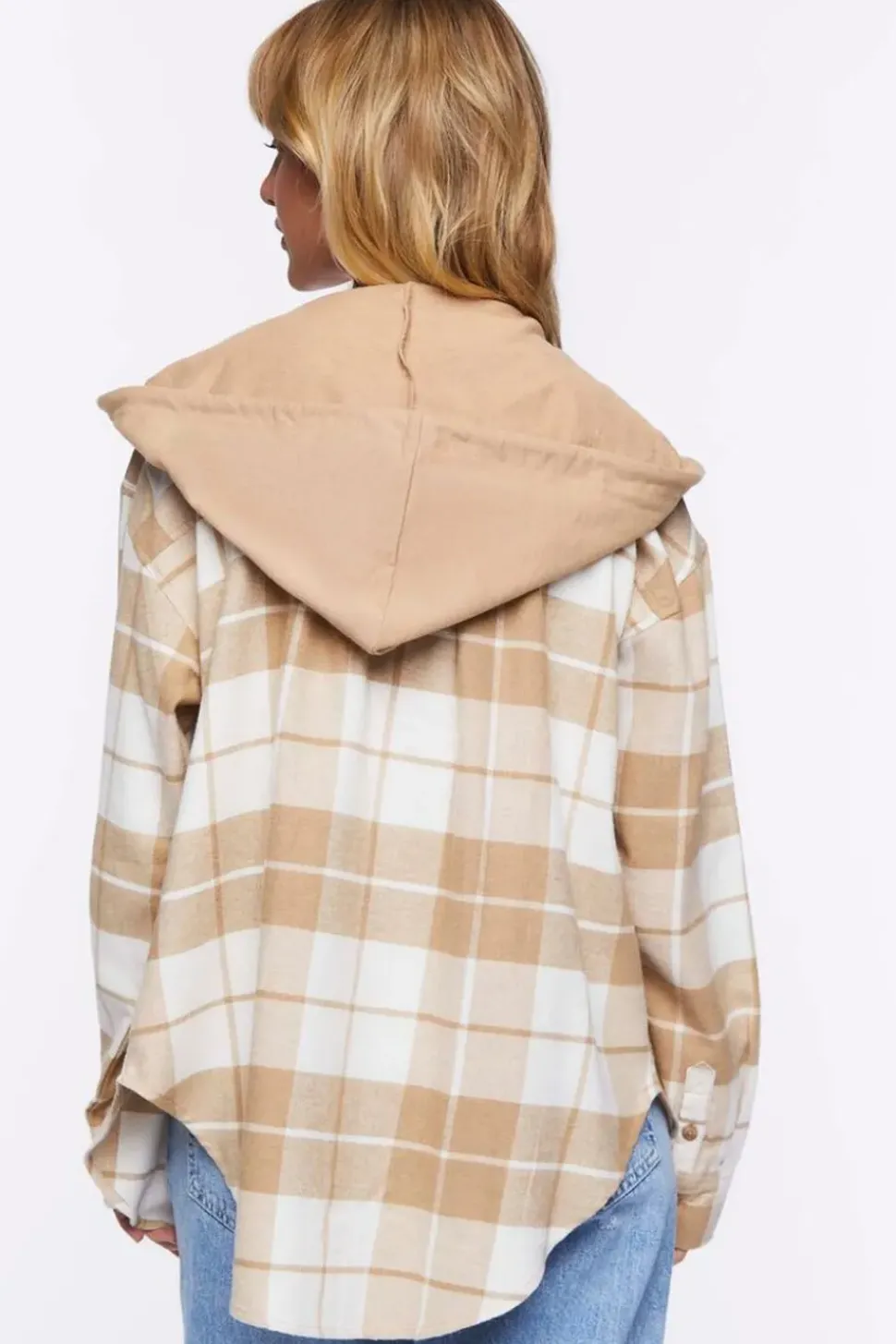 Hooded Flannel Combo Shirt