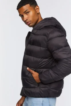 Hooded Zip-Up Puffer Jacket