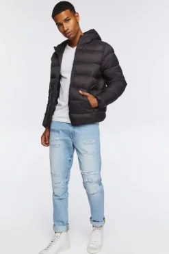 Hooded Zip-Up Puffer Jacket