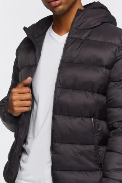 Hooded Zip-Up Puffer Jacket
