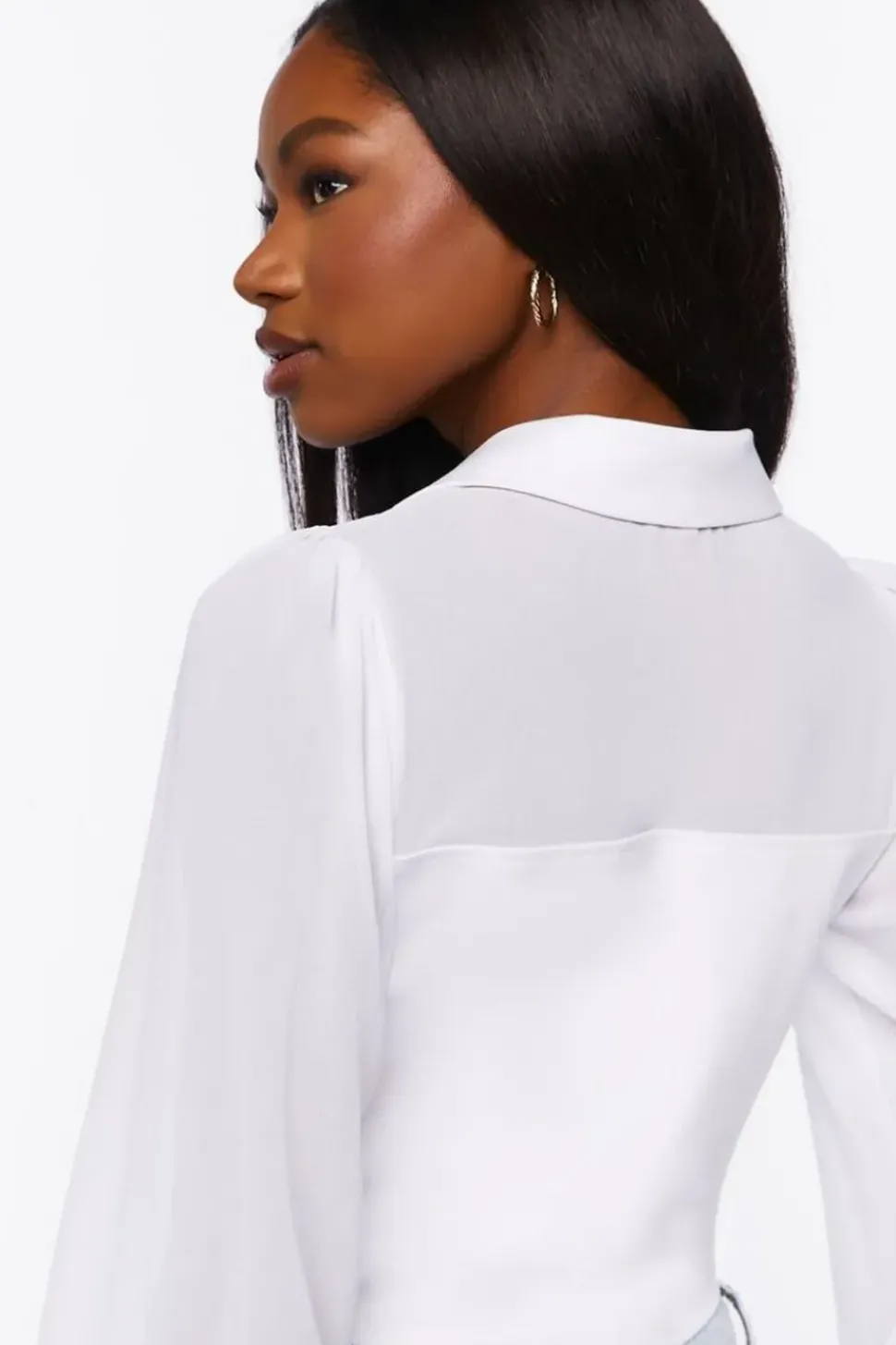 Hook-And-Eye Long-Sleeve Shirt