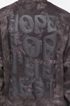Hope For The Best Acid Wash Pullover