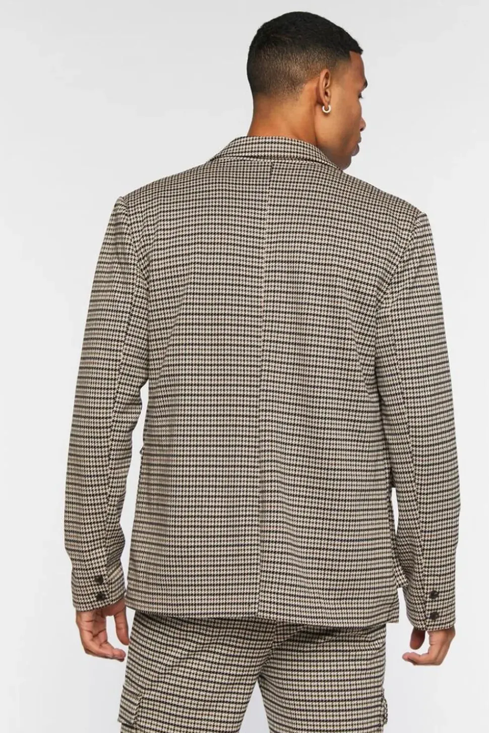 Houndstooth Notched Blazer