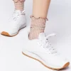Houndstooth Print Crew Socks