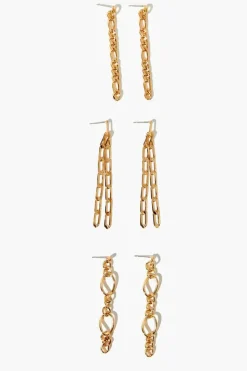 Interlinked Drop Earring Set