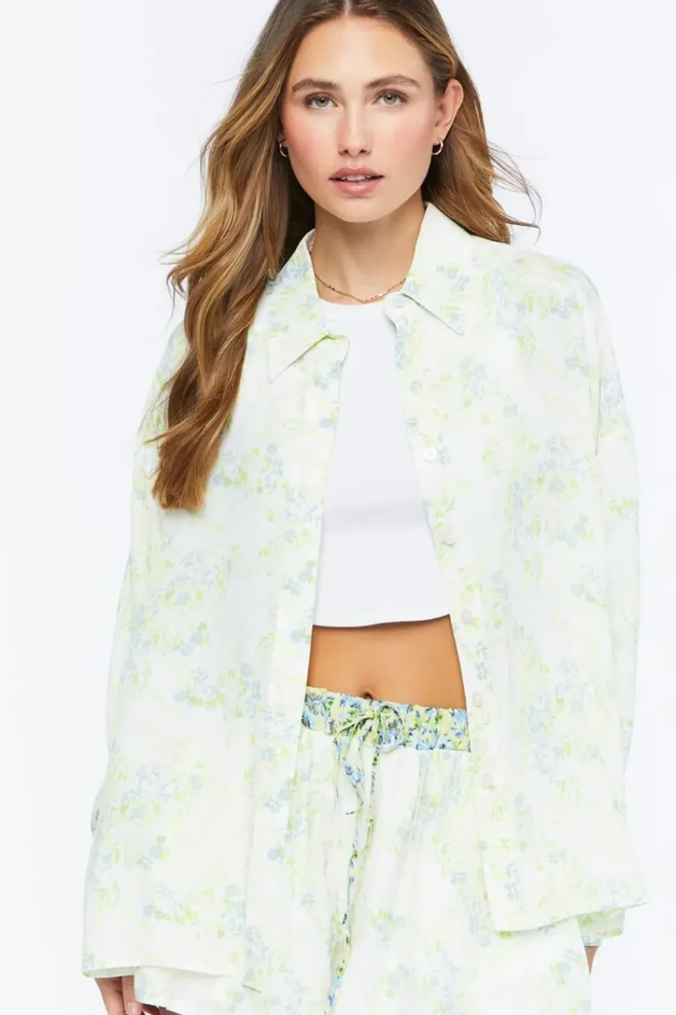 Inverted Floral Print Shirt