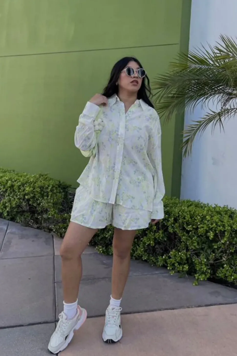 Inverted Floral Print Shorts