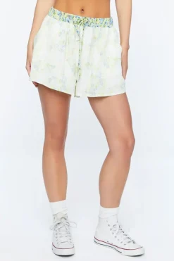 Inverted Floral Print Shorts