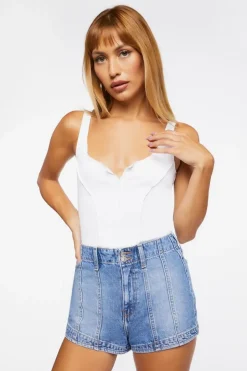 Inverted-Seam Cropped Tank Top