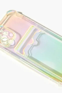 Iridescent Cardholder Case For Iphone 12