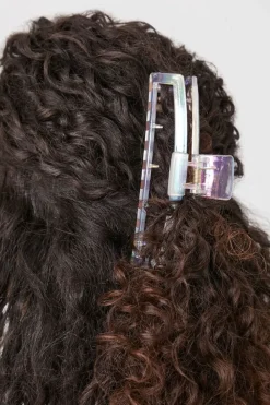 Iridescent Cutout Claw Hair Clip