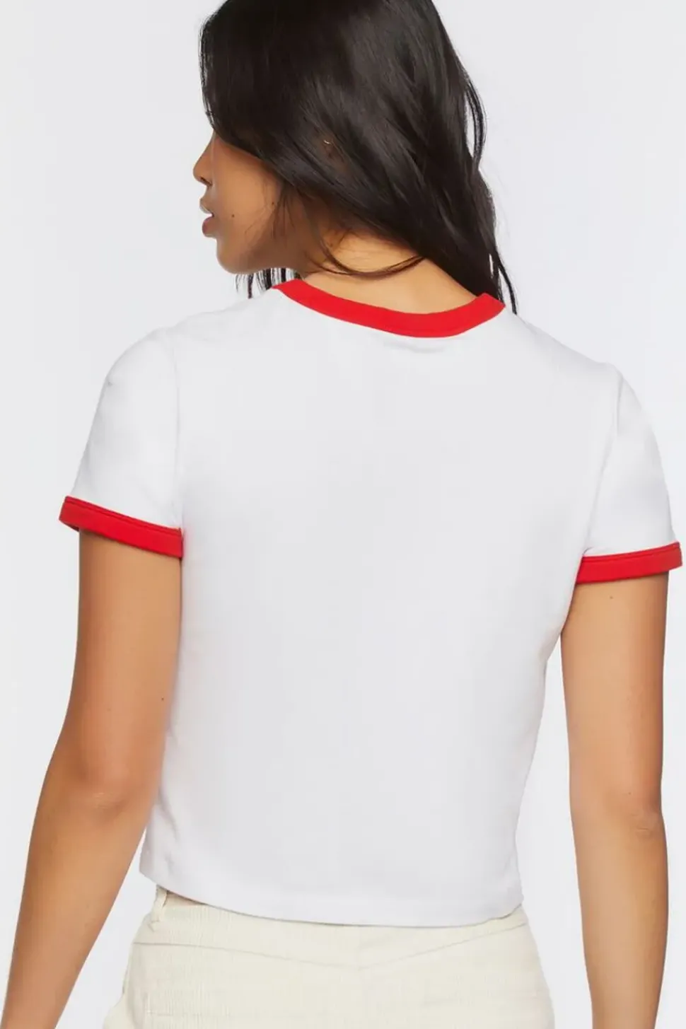 Jack Skellington Graphic Ringer Cropped Tee