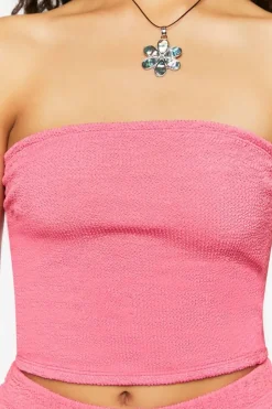Jacquard Cropped Tube Top