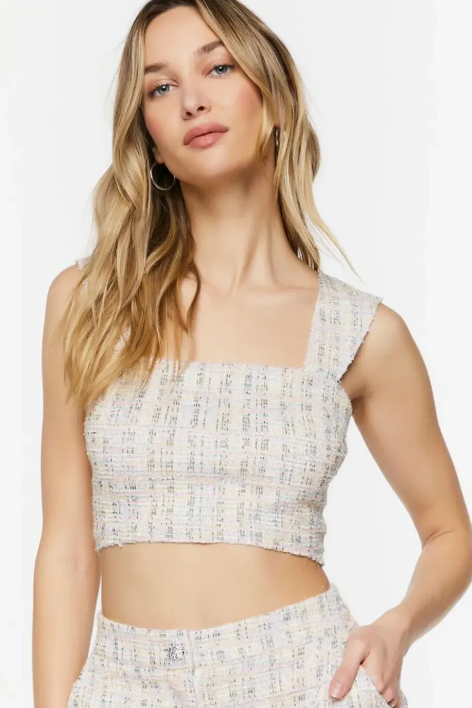 Jacquard Crop Top & Shorts Set