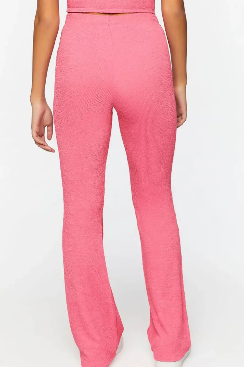 Jacquard Mid-Rise Flare Pants