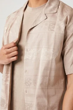 Jacquard Print Short-Sleeve Shirt