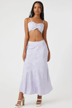 Jacquard Satin Maxi Skirt
