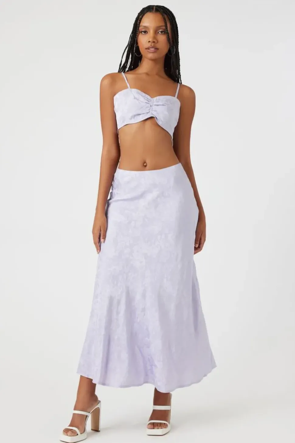 Jacquard Satin Maxi Skirt