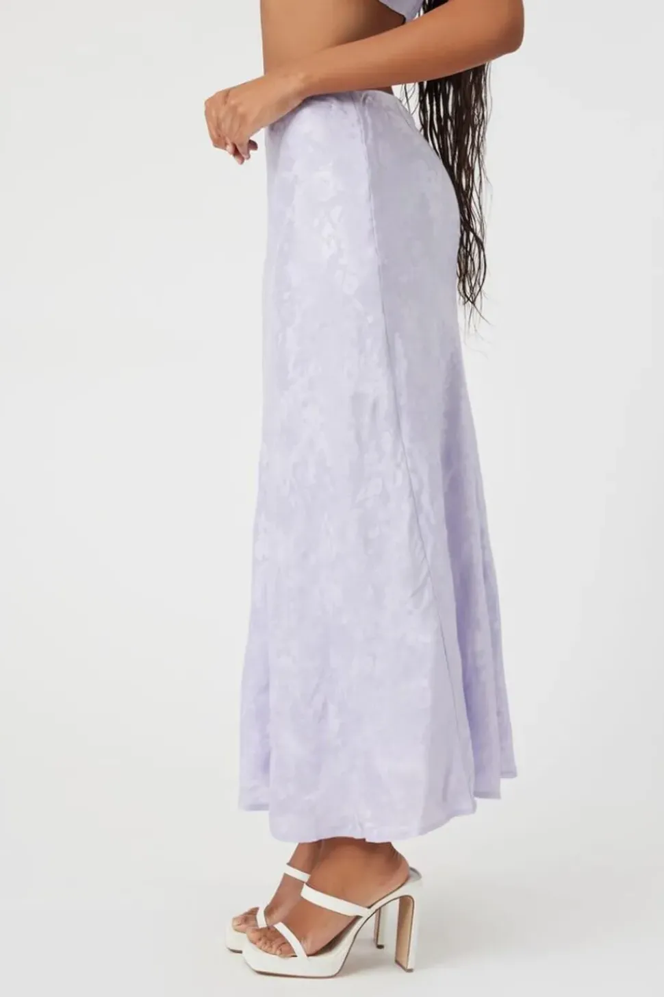 Jacquard Satin Maxi Skirt