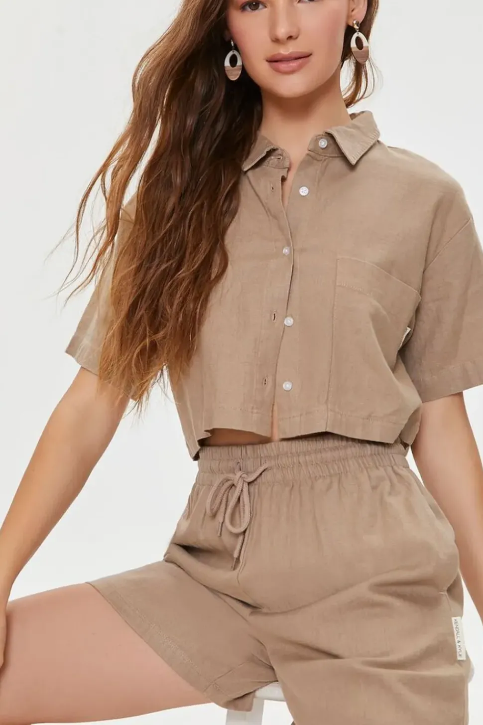 Kendall + Kylie Cropped Shirt