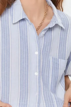 Kendall + Kylie Linen-Blend Shirt