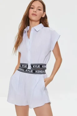 Kendall + Kylie Pinstriped Shorts