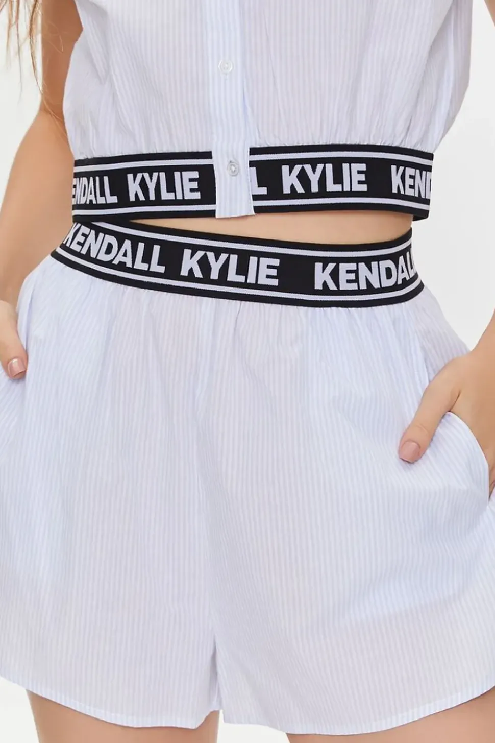 Kendall + Kylie Pinstriped Shorts