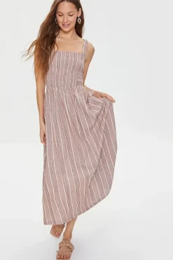 Kendall + Kylie Striped Midi Dress