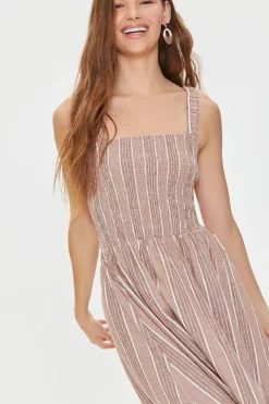 Kendall + Kylie Striped Midi Dress