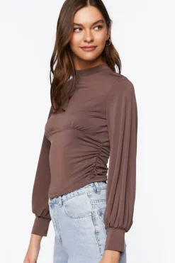 Keyhole Mock Neck Top
