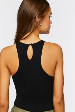 Keyhole Sweater-Knit Bodysuit