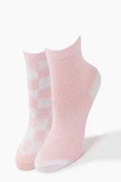 Kids Checkered Crew Sock Set - 2 Pack (Girls + Boys)