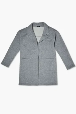 Kids Heathered Open-Front Jacket (Girls + Boys)