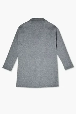 Kids Heathered Open-Front Jacket (Girls + Boys)