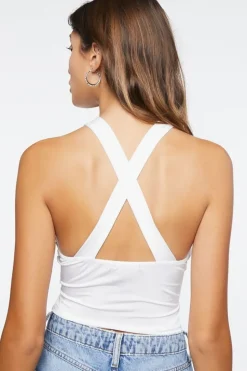 Knotted Cutout Halter Crop Top