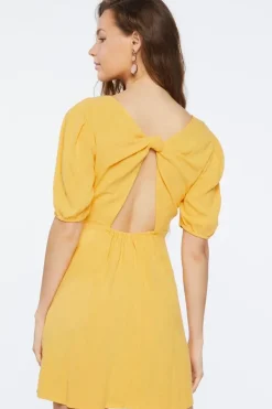 Knotted Cutout Mini Dress