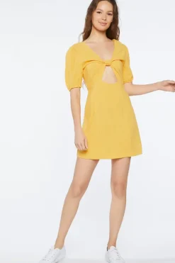 Knotted Cutout Mini Dress