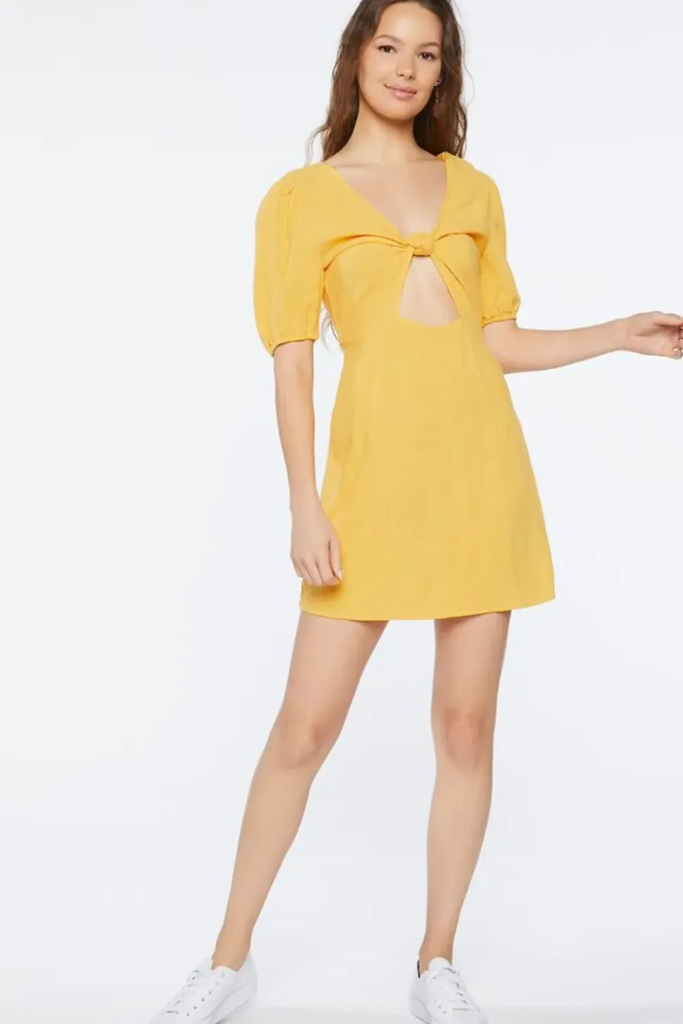 Knotted Cutout Mini Dress