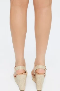 Knotted Espadrille Platform Wedges
