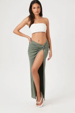 Knotted Maxi Skirt