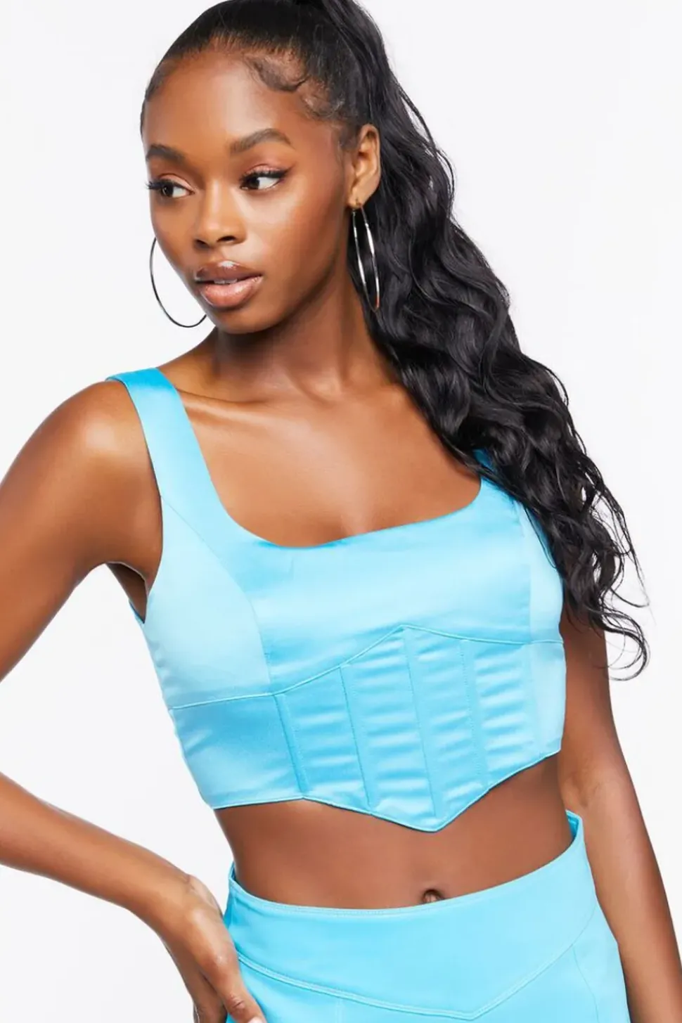 Lace-Back Crop Top