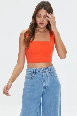 Lace-Back Crop Top