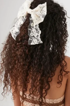 Lace Bow Hair Barrette