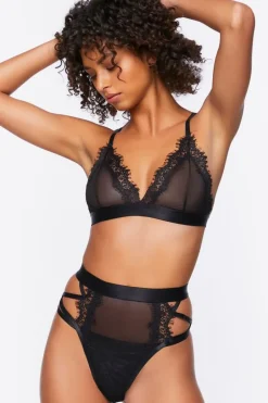 Lace Bra & Thong Lingerie Set