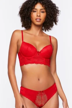 Lace Bustier Bra & Panty Lingerie Set